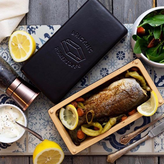 Trout in brick by @farbbecherscuisine
